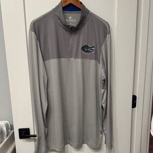 Colosseum Two-Tone Gray Quarter-Zip Pullover Shirt U of Florida Gators UF - XL